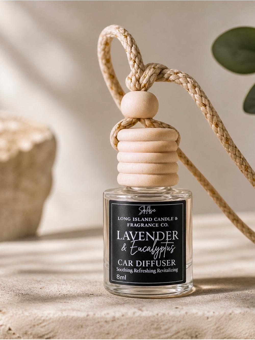 Lavender & Eucalyptus Car Diffuser | 8ml Aromatherapy Hanging Diffuser